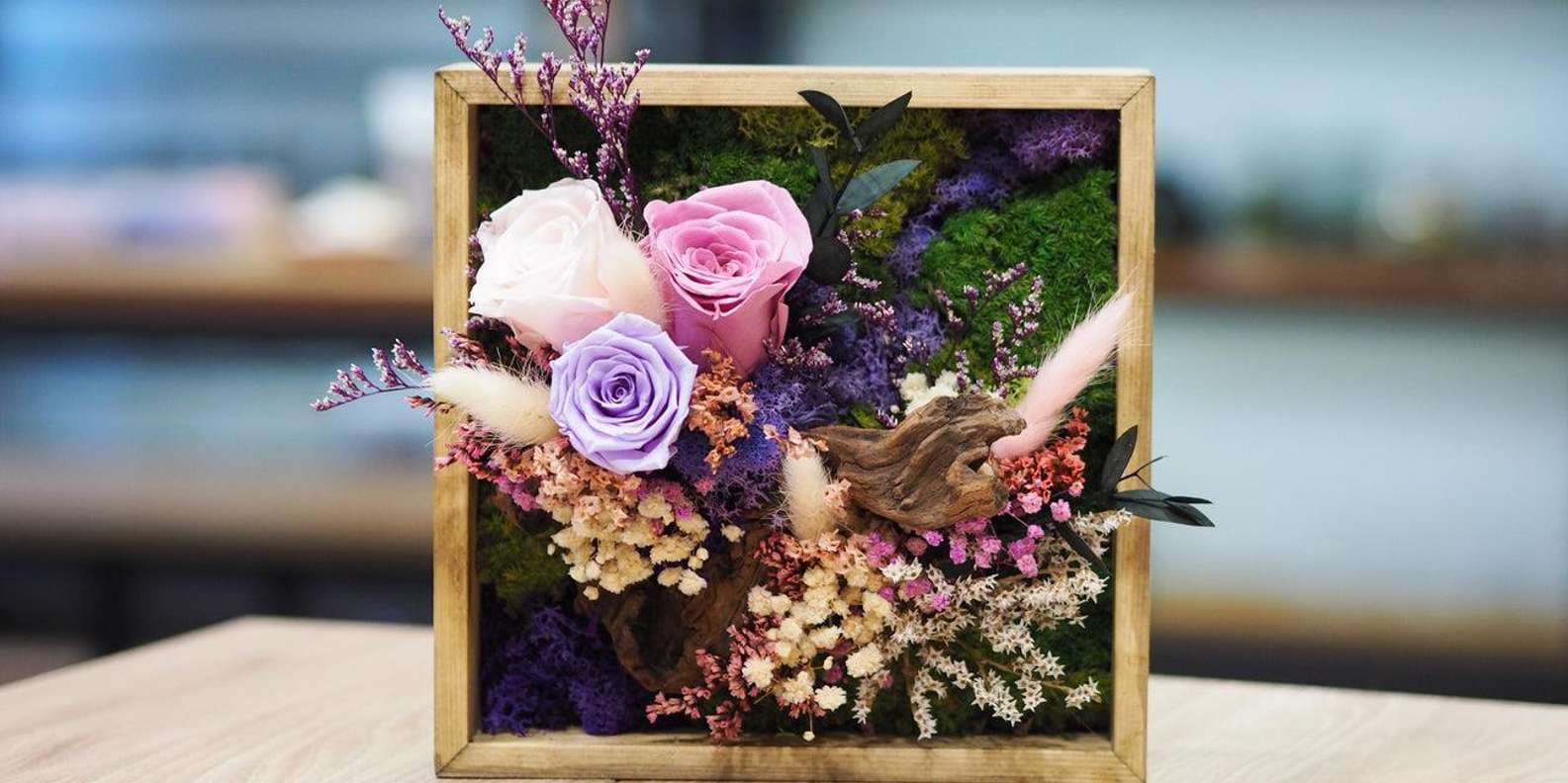 Atelier cadre végétal en mousse avec Kimiko